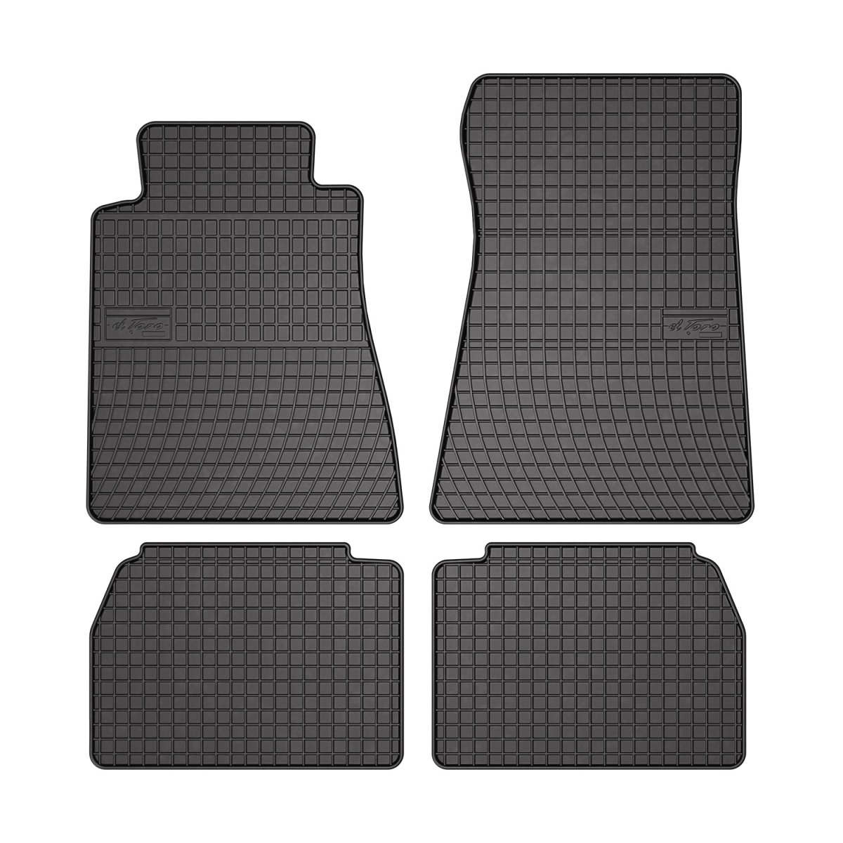 Mercedes E190 Floor Mats - Omac - Rubber - Black - '82-'93 Mercedes E190 Floor Mats - Omac - Rubber - Black - '82-'93